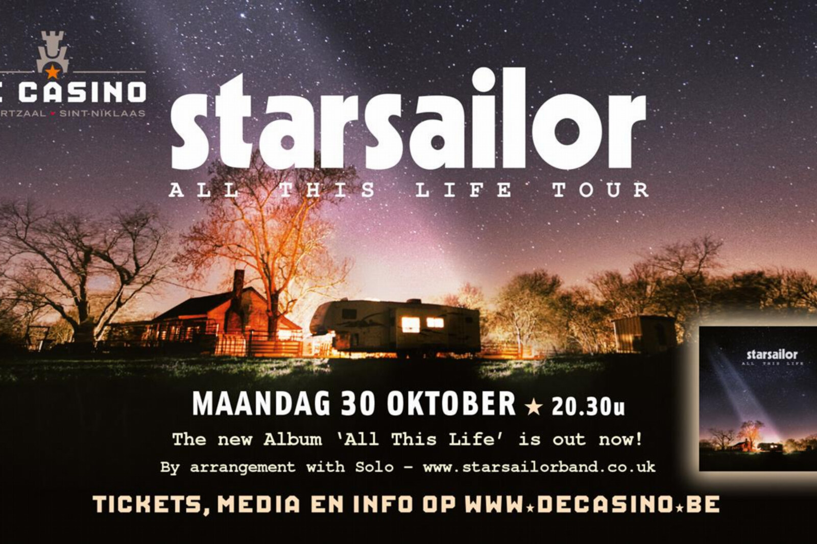 Starsailor komt naar De Casino