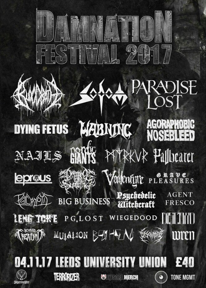 Final Announcements for Damnation Festival 2017