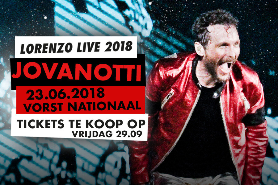 Jovanotti, Lorenzo Live 2018, komt naar Vorst Nationaal