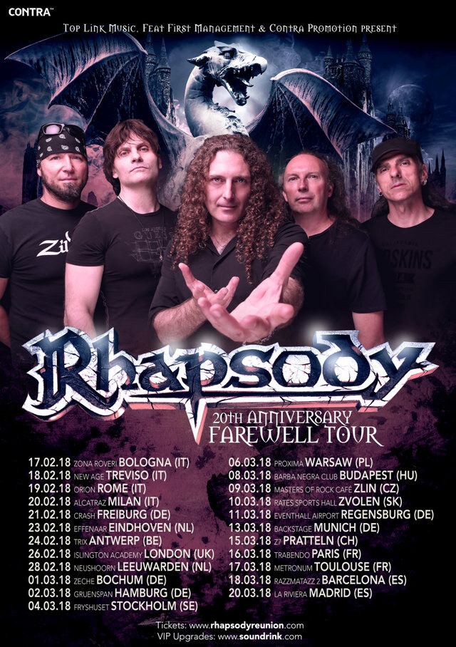 Rhapsody announce »20th Anniversary Farewell EUROPE Tour«!