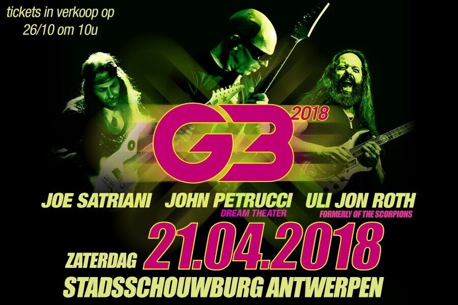 G3 European Tour op 21 april 2018 in de Stadsschouwburg in Antwerpen