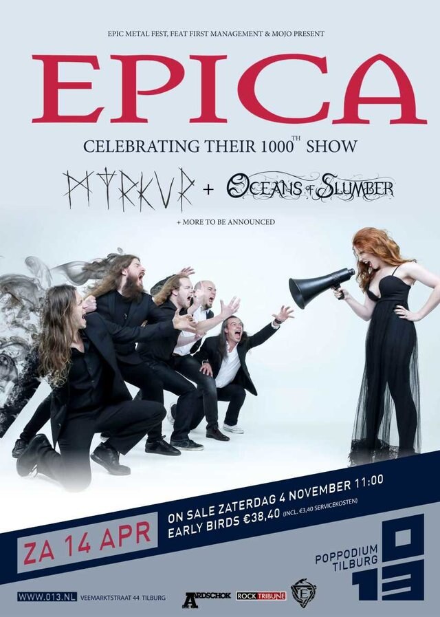 Epica celebrates 1000th show anniversary at 013 Tilburg!