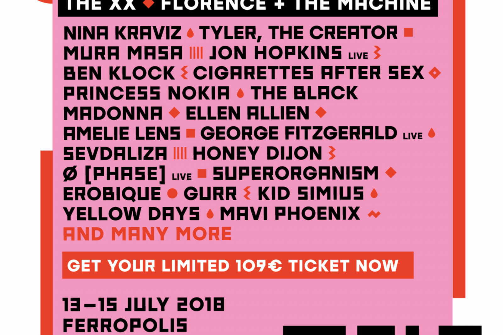 The xx en Florence + The Machine exclusief naar Melt 2018