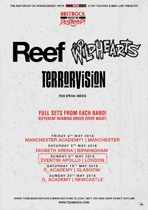 'Britrock Must Be Destroyed' UK Tour May 2018