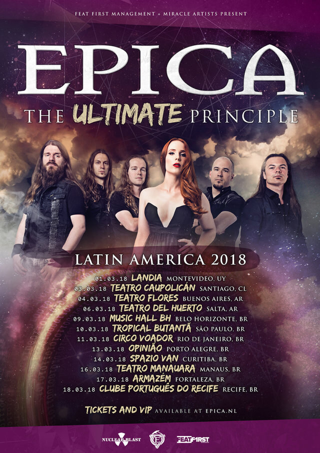 Epica announces »The Ultimate Principle Latin America Tour 2018«!