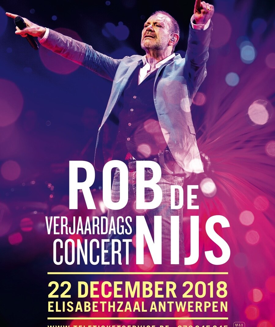 Rob de Nijs keert 22 december 2018 terug naar de Antwerpse Koningin Elisabethzaal met zijn verjaardagsconcert!