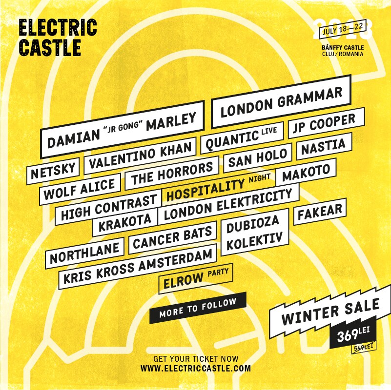 Damian Marley, London Grammar, Netsky en meer naar Electric Castle 2018