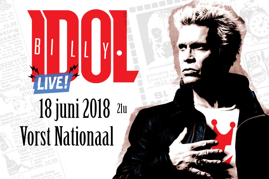 Billy Idol op 18 juni 2018 in Vorst Nationaal