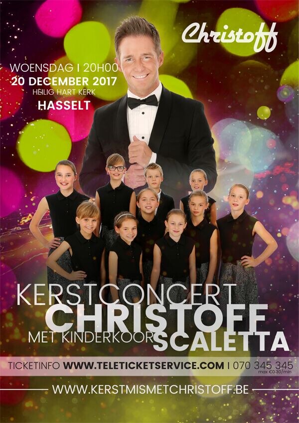 Christoff viert Kerstmis in Lommel en Hasselt, samen met kinderkoor Scaletta