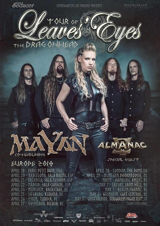 MaYaN + Almanac to tour Europe with Leaves' Eyes