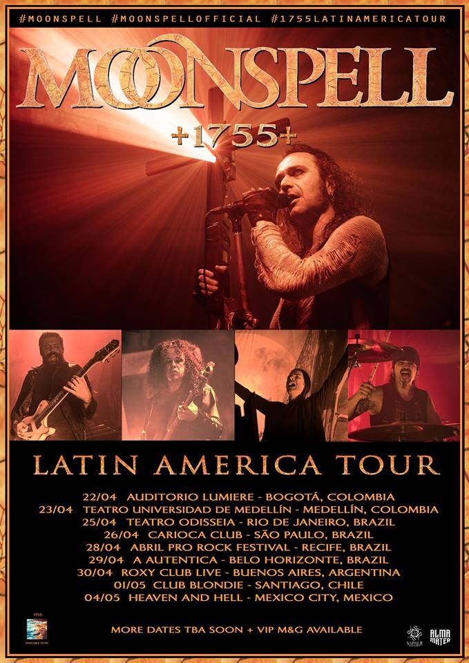  Moonspell  announce their upcoming Latin America tour 