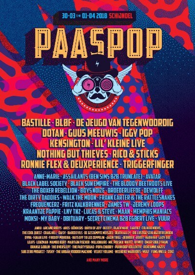 BLØF, Kraantje Pappie, Memphis Maniacs, Trafassi, Vengaboys en Wipneus & Pim komen naar Paaspop
