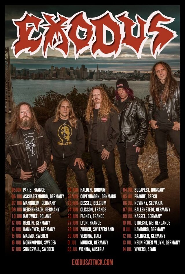  Exodus to tour Europe this summer!