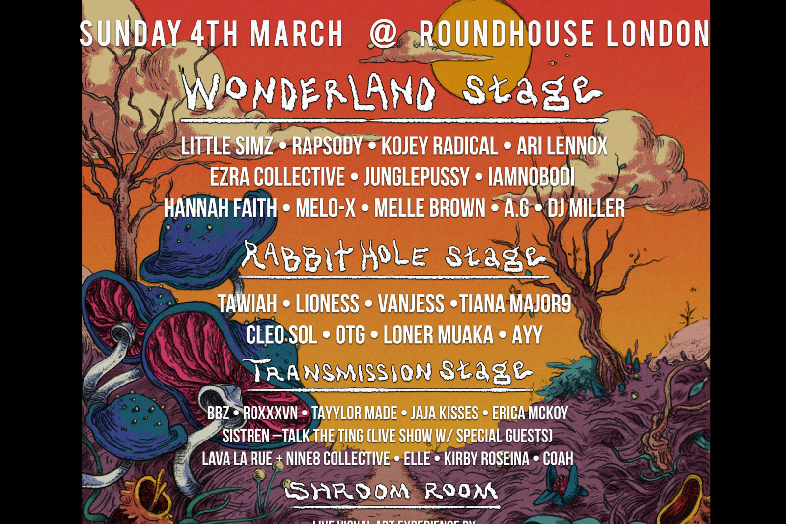 Will Poulter, Riz Ahmed, BBZ and more joining Little Simz Presents : WELCOME TO WONDERLAND: THE EXPERIENCE PART II at Roundhouse Rising Festival