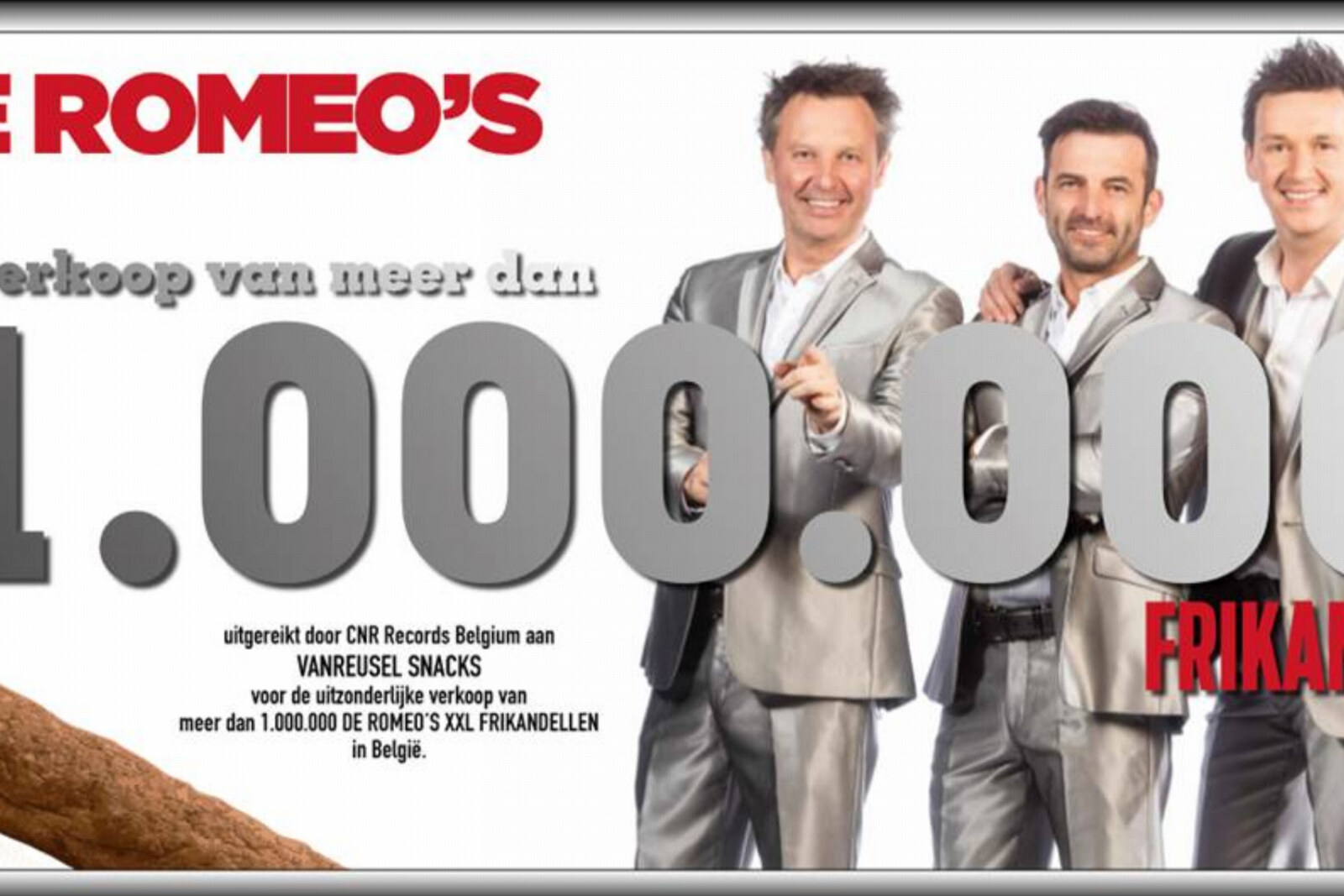 ‘De Romeo’s Frikandel XXL’ ging op één jaar tijd meer dan 1 miljoen keer over de toonbank in de Belgische frituren.