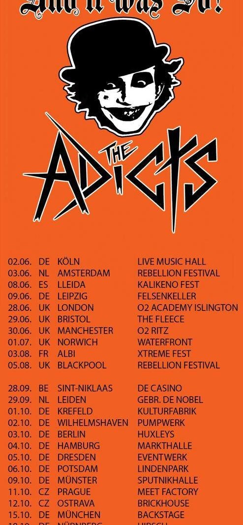  The Adicts announce European tour dates!