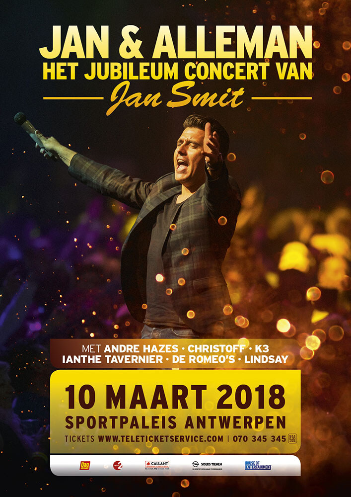  Het loopt storm voor jubileumconcert Jan Smit in Antwerps Sportpaleis!