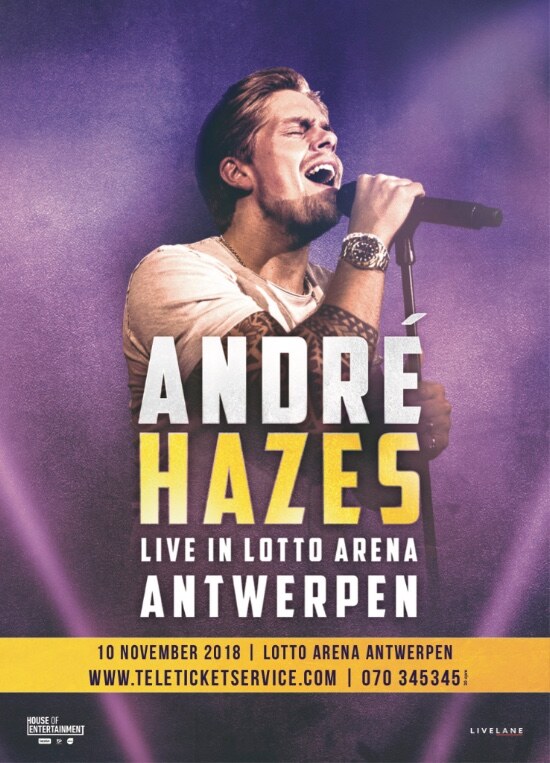 Eerste grote soloconcert voor André Hazes in Vlaanderen
