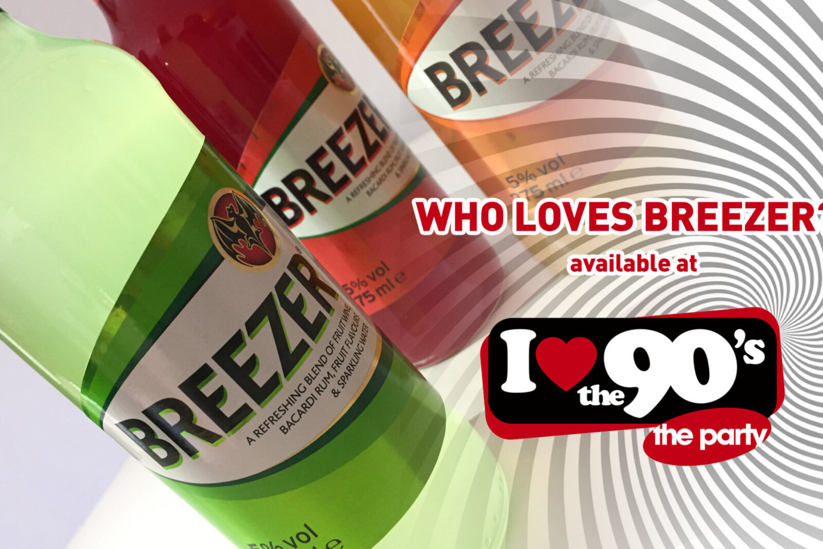 Populaire Breezers doen een comeback op  I love the 90’s!