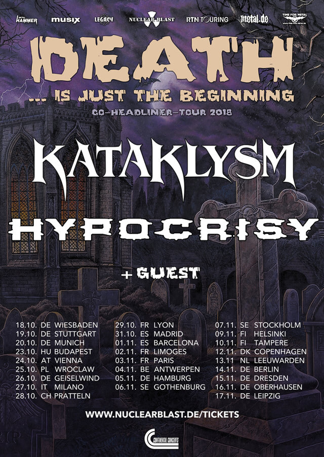 Kataklysm + Hypocrisy - announce "Death...Is Just The Beginning" European tour!