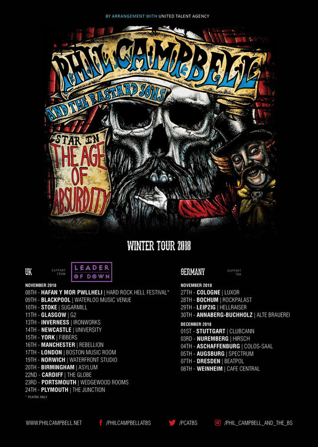 Phil Campbell And The Bastard Sons announce UK/German headline tour!