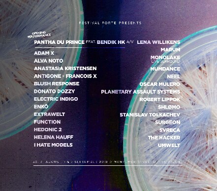 Festival Forte 2018 second wave of artists 