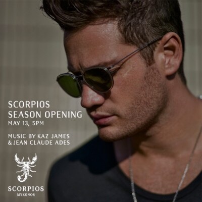 Kaz James returns to Scorpios Mykonos for weekly residency 
