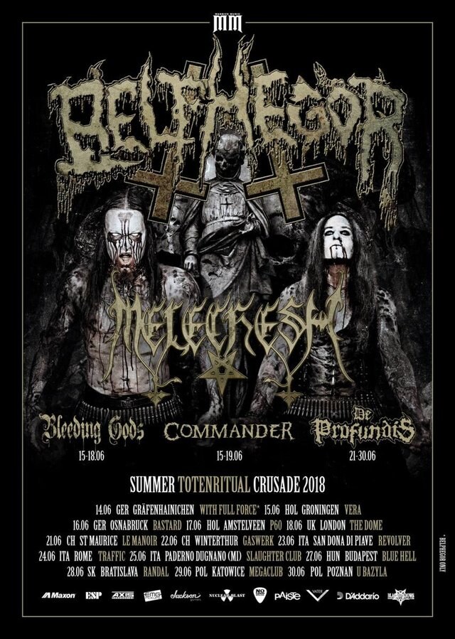 Bleeding Gods to support Belphegor &  Melechesh