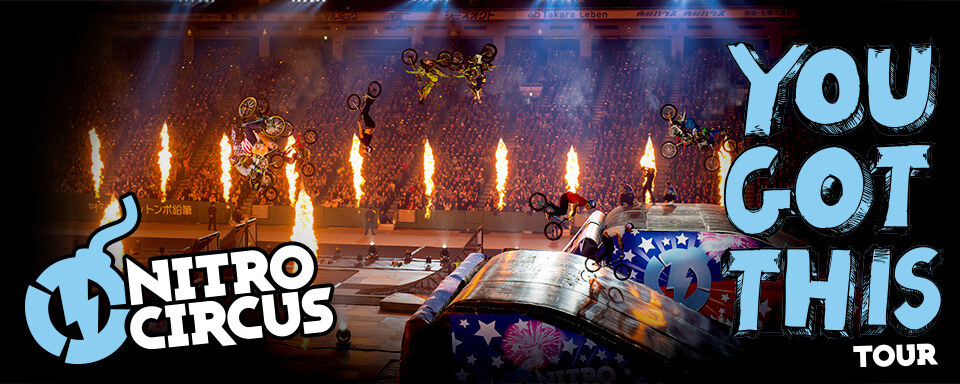 Ruben Van Gucht demonstreert 9 december z’n bmx-tricks tijdens Nitro Circus Live in het Antwerpse Sportpaleis