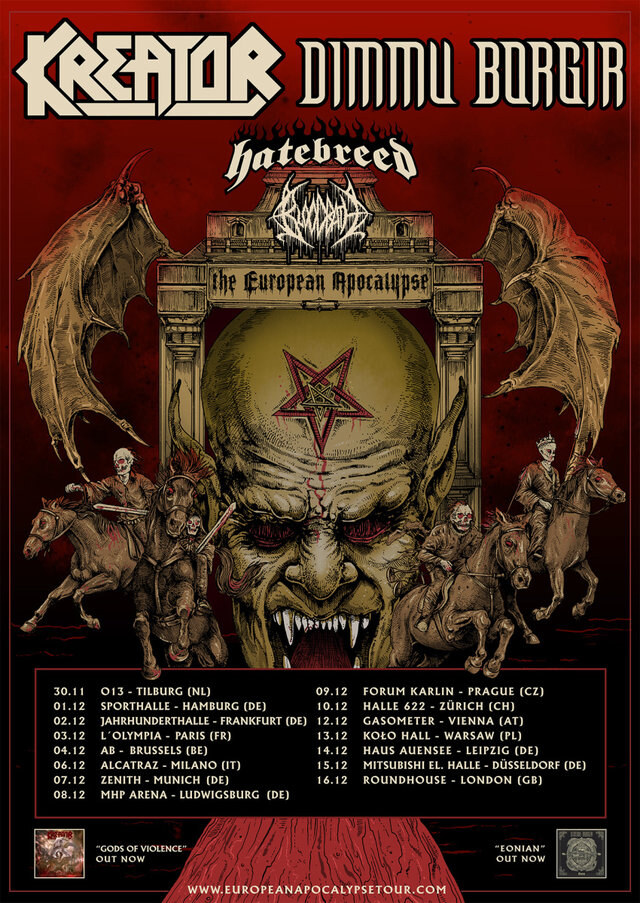 Kreator& Dimmu Borgir announce European Co-headlining tour
