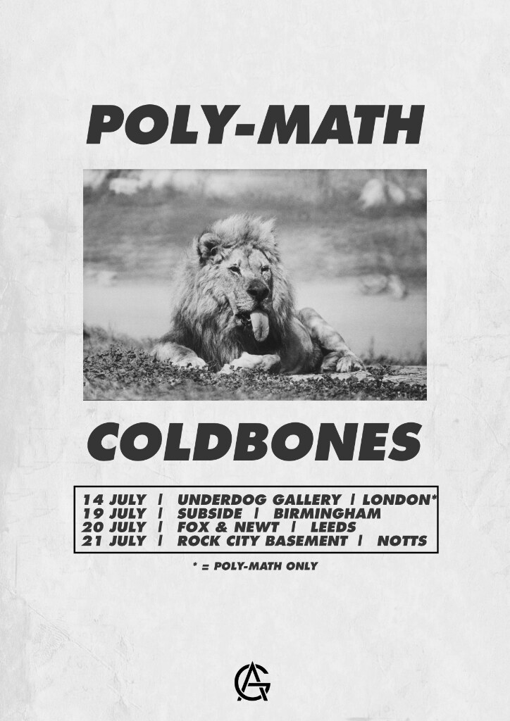 Poly Math  Announce July 2018 UK Tour w/ Coldbones