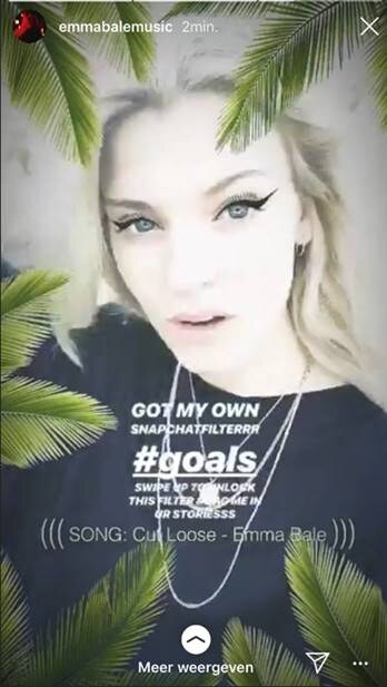 Emma Bale stelt Snapchat lens voor