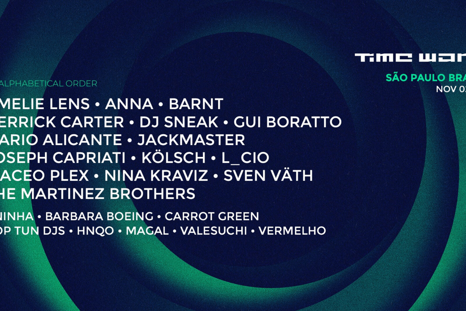 Time Warp Brasil Announcing the Martinez Brothers, Jackmaster, Sven Vath, Derrick Carter, Amelie Lens, and many more for Brazil debut 