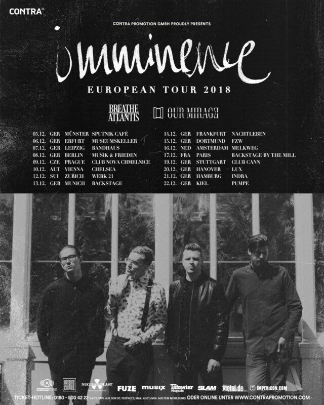 Imminence announce support bands for their EU tour in December 2018!