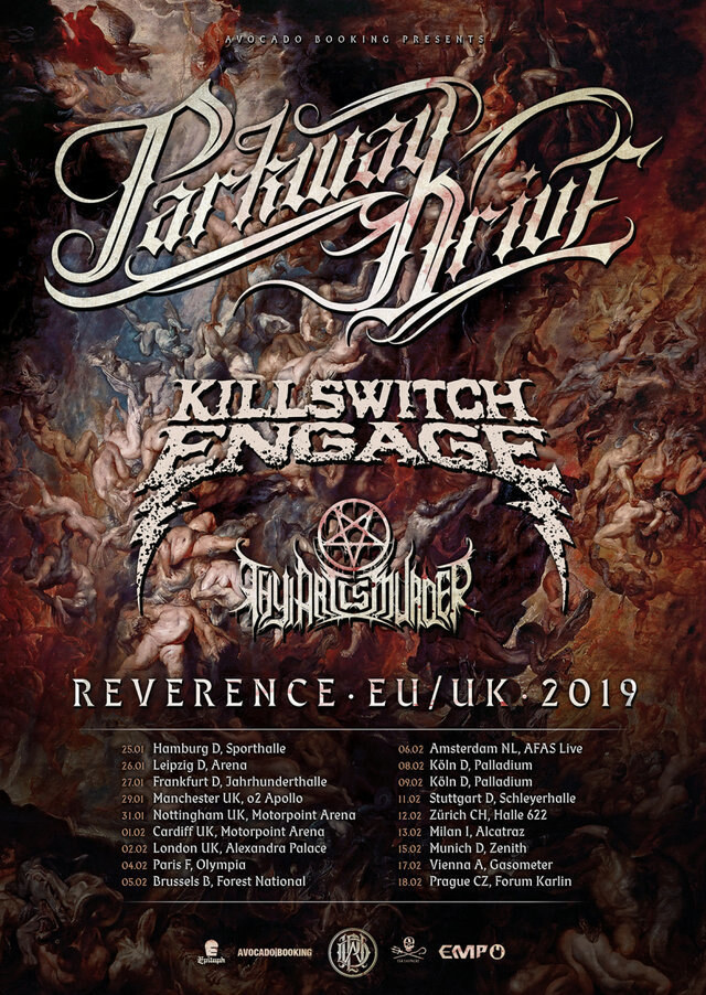 Thy Art Is Murder to support PARKWAY DRIVE on 2019 EU/UK tour