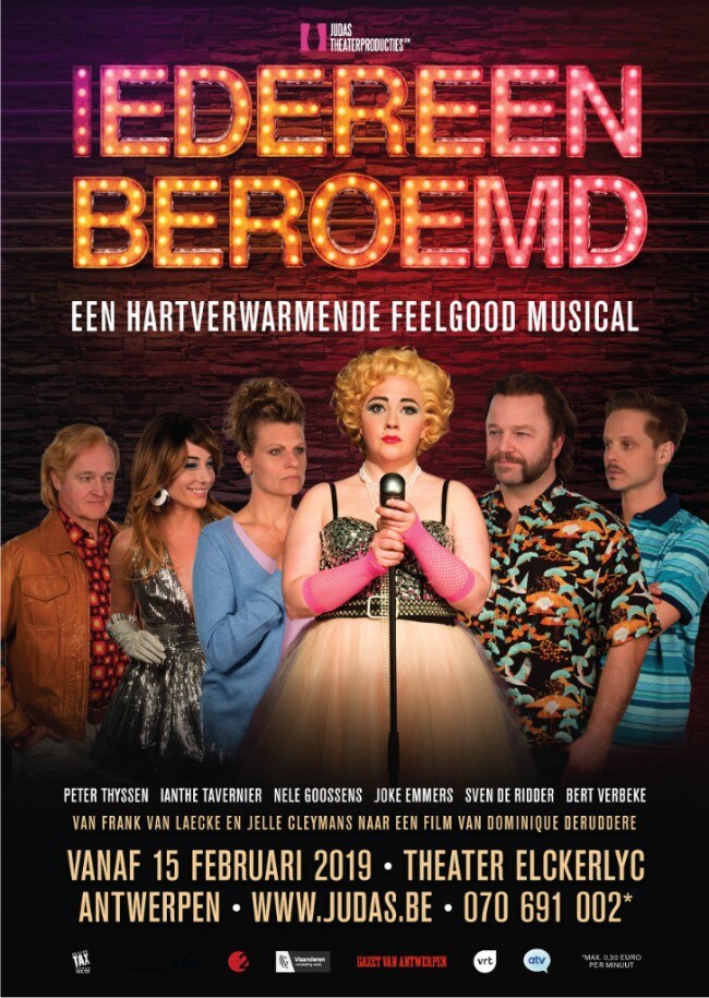 Judas TheaterProducties onthult namen volledige cast musical Iedereen Beroemd