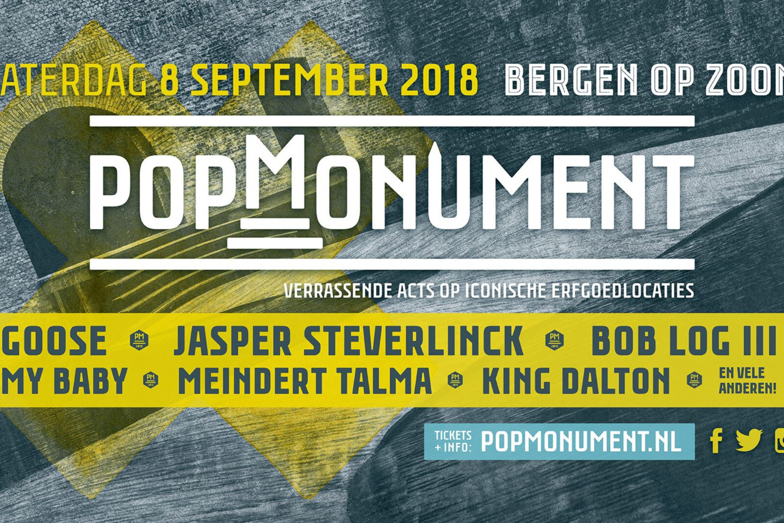 Line-up PopMonument 2018 compleet