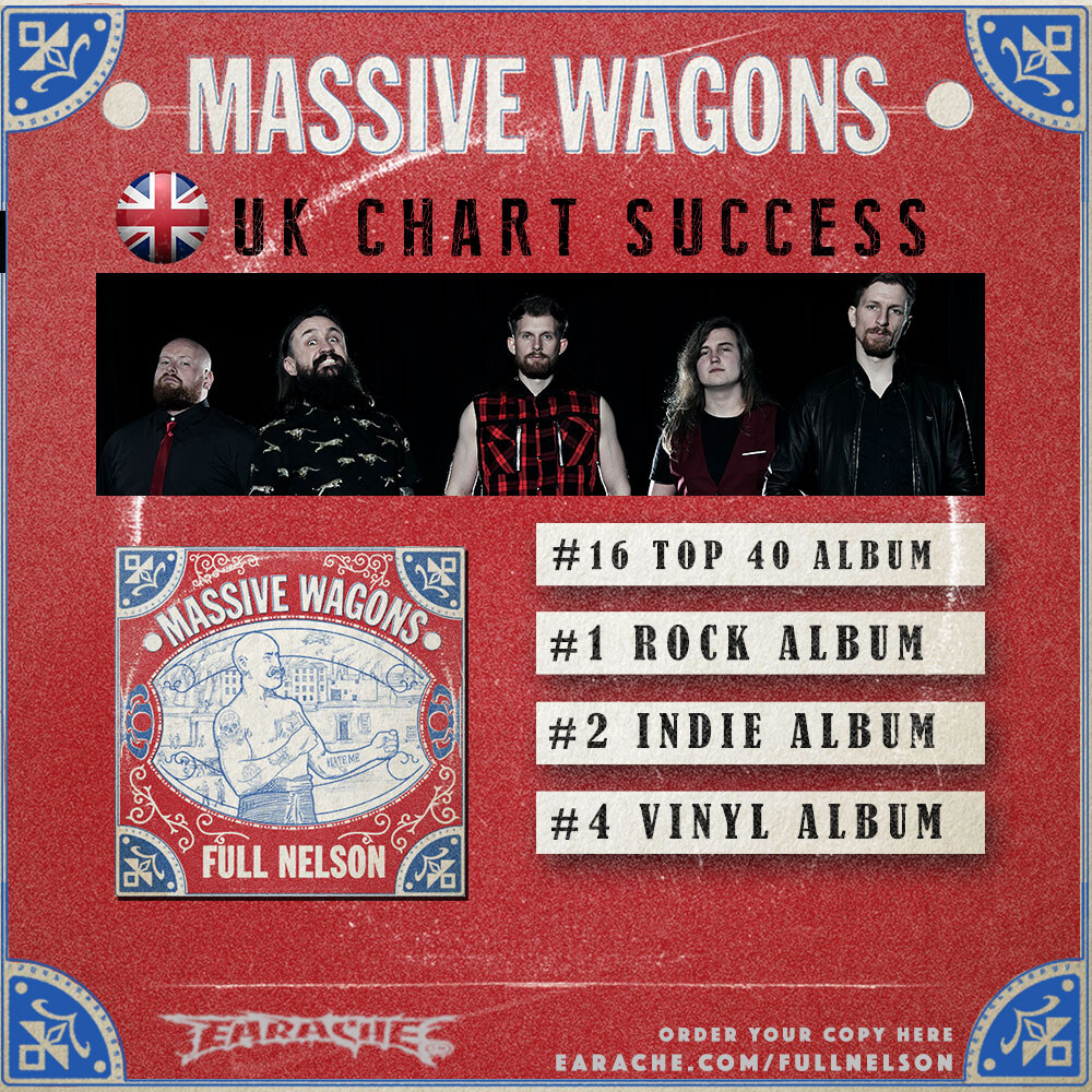 Massive Wagons: New Album "Full Nelson" Reaches #16 In The UK Album Charts!