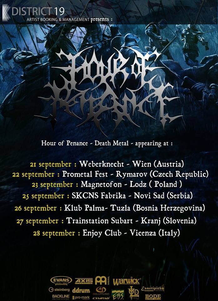Hour of Penance Italian death metallers announce new European tour dates!