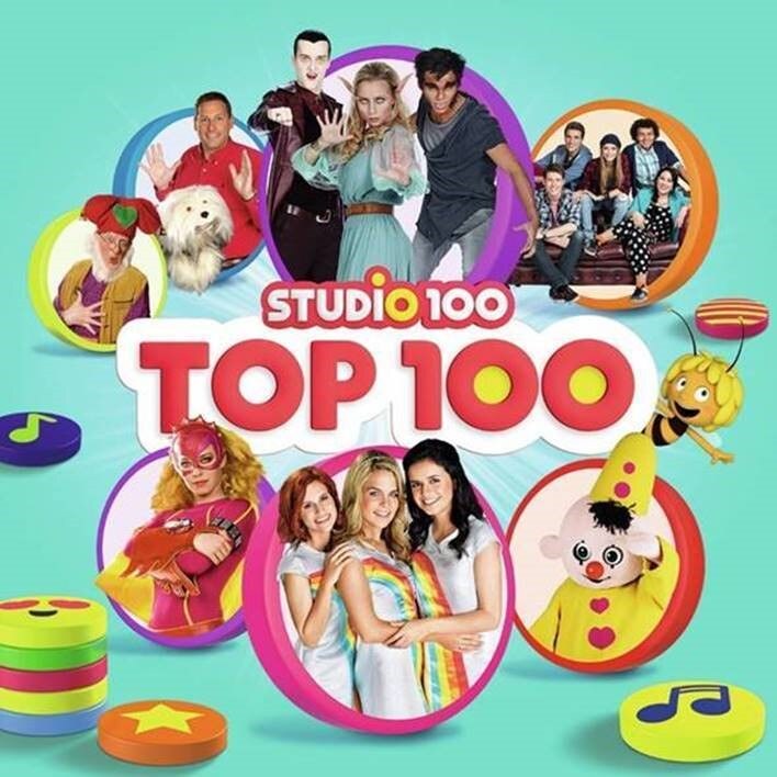 De ultieme Studio 100 Top 100 is er: een onmisbare verzamelbox met cd’s met de allerleukste nummers van alle Studio 100 figuren!
