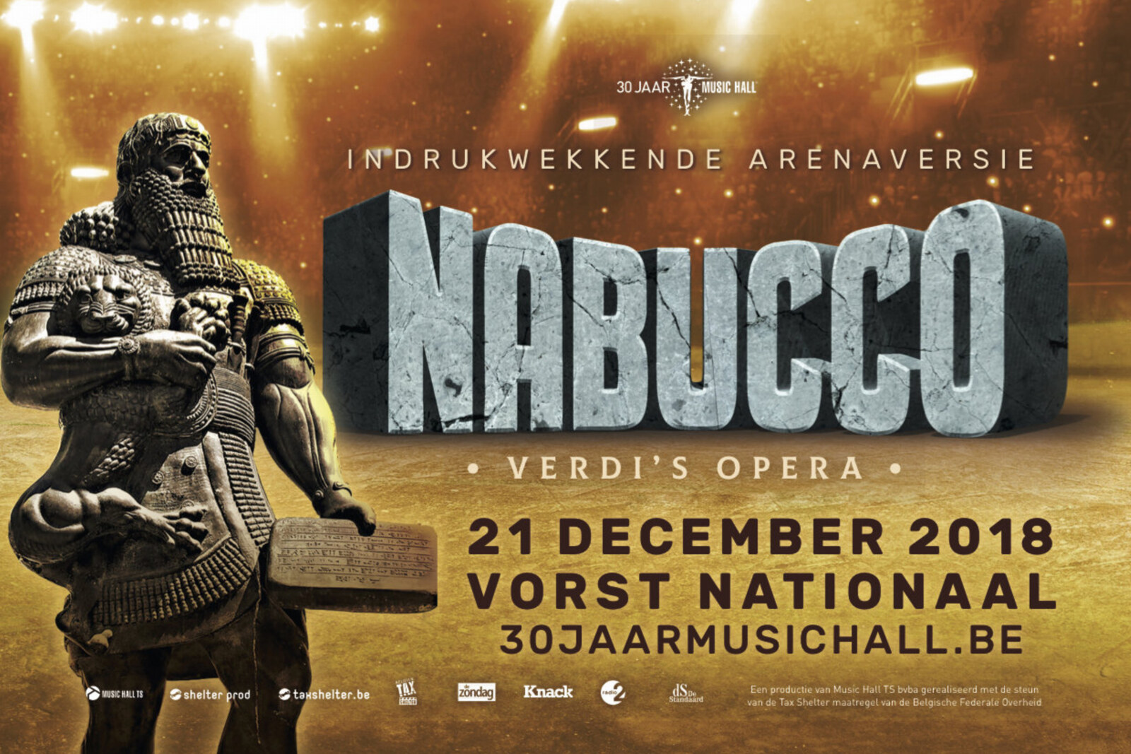 Music Hall Classics brengt majestueuze arenaversie van Verdi’s ‘Nabucco’ in Vorst Nationaal