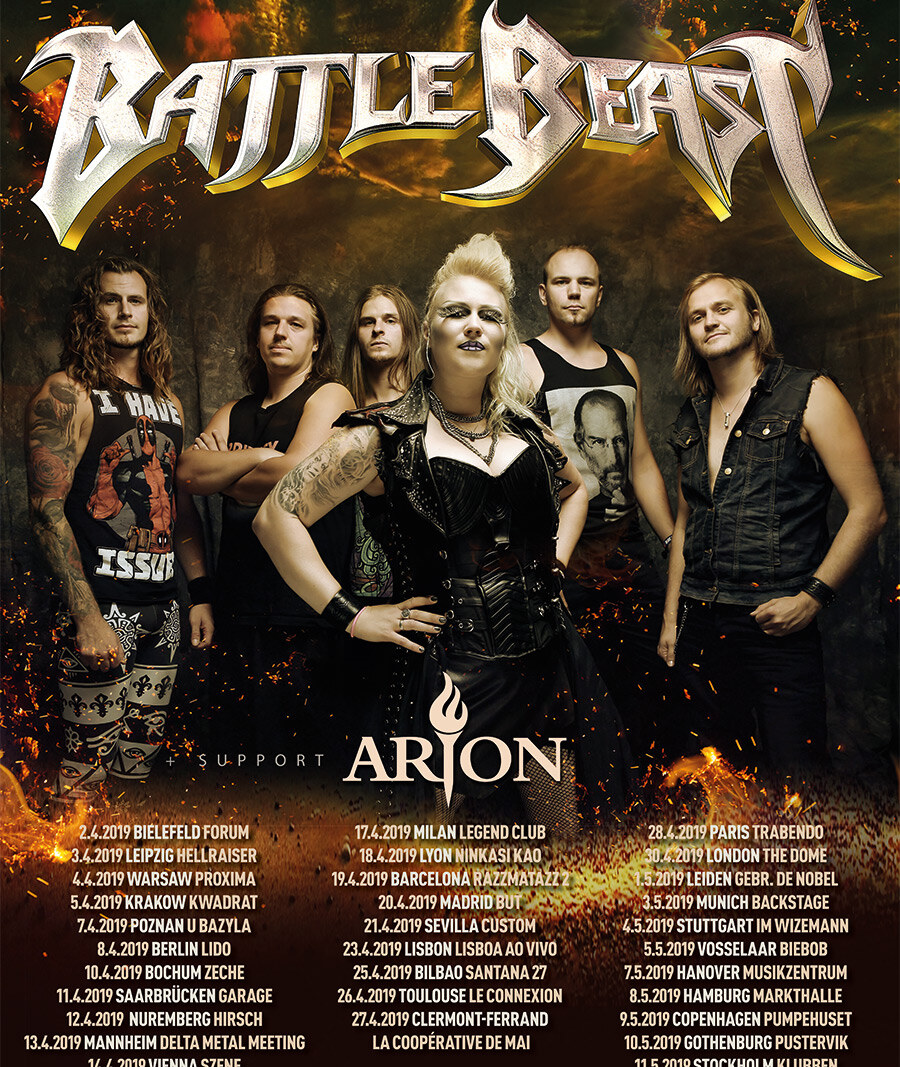 Battle Beast announce 2019 European headline tourin support of their forthcoming studio album