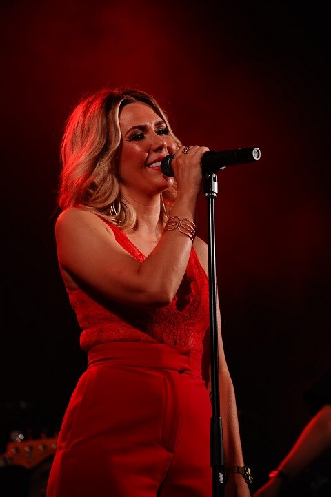 Silvy in red op showcase Theadrome