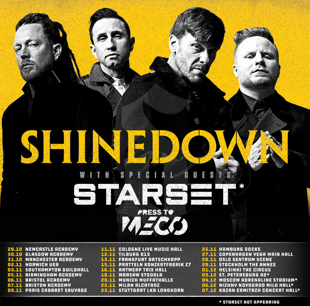 Press To Meco Supporting Shinedown's MASSIVE European Tour This Month 