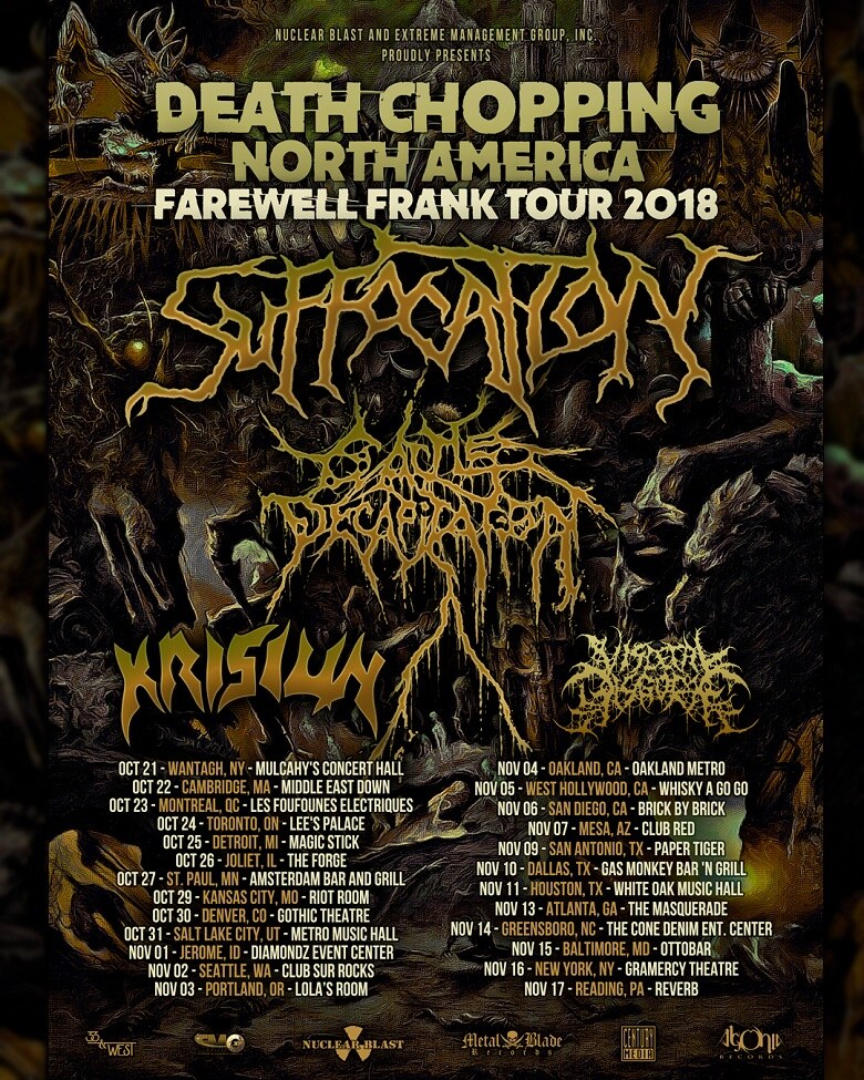 Visceral Disgorge post drum video from ongoing tour