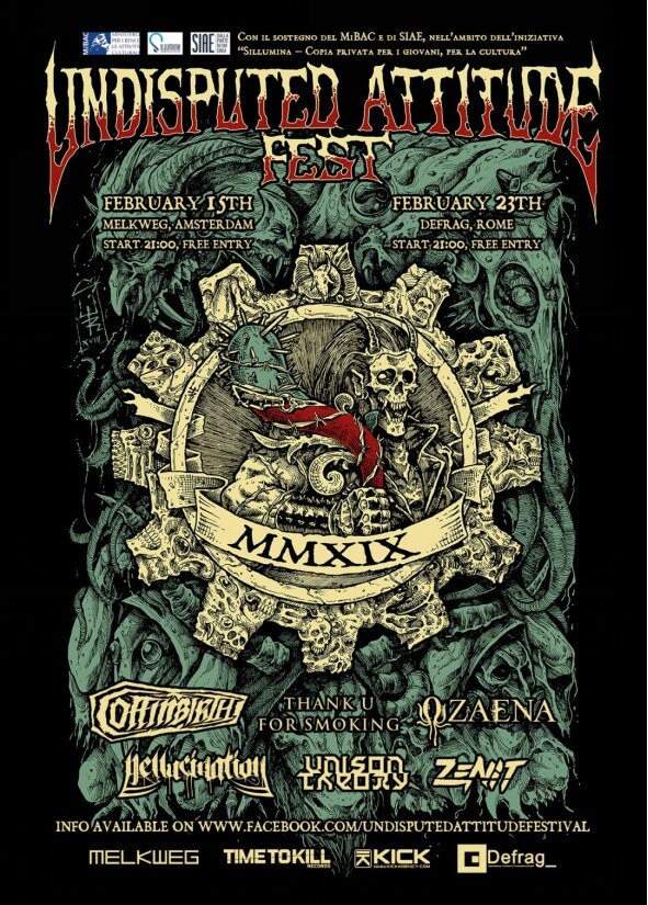 Undisputed Attitude Festival  2019: Kick Agency and Time to Kill Records launch free entry showcases in Amsterdam and Rome