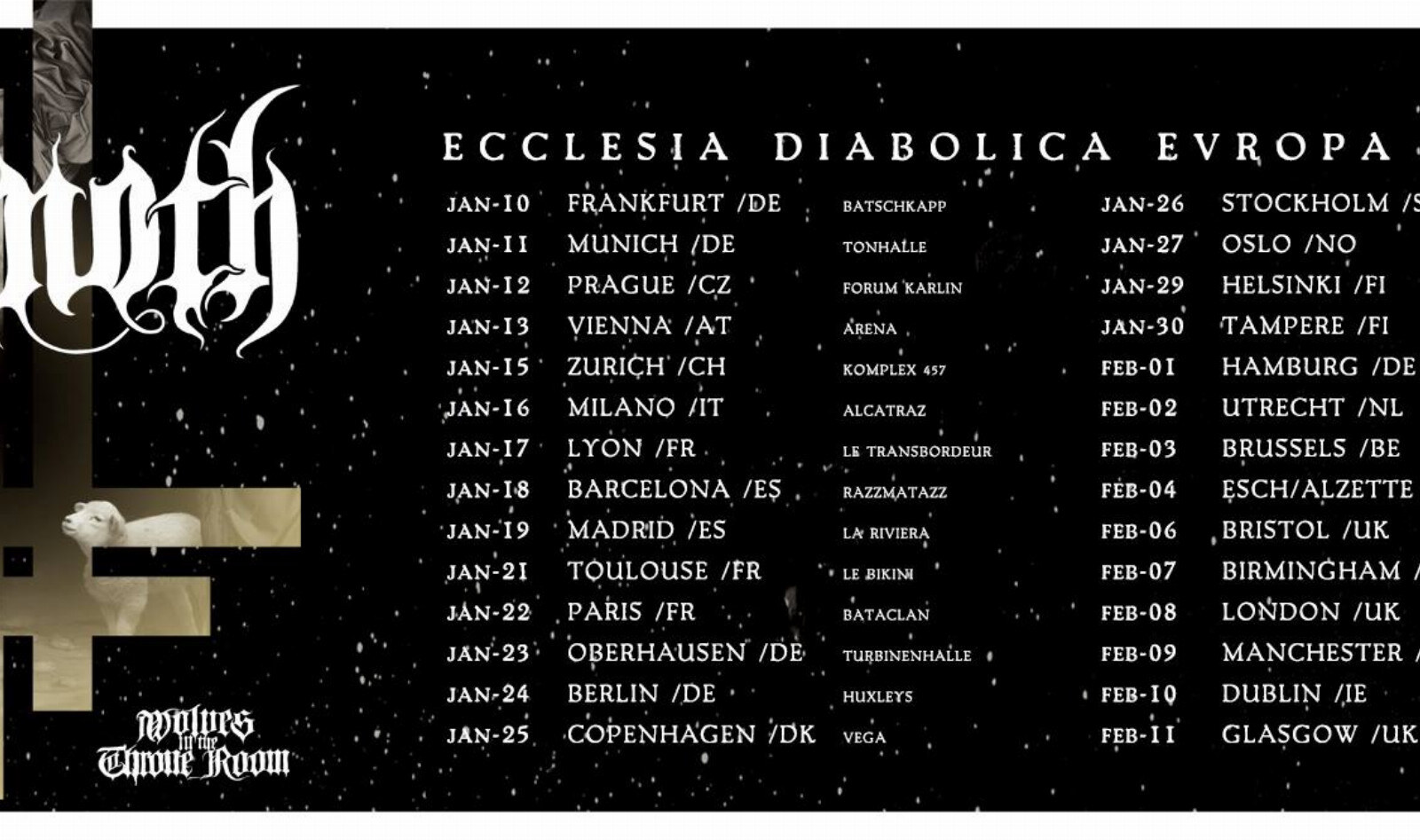Behemoth 'Ecclesia Diabolica Catholica' music video, European tour kick off
