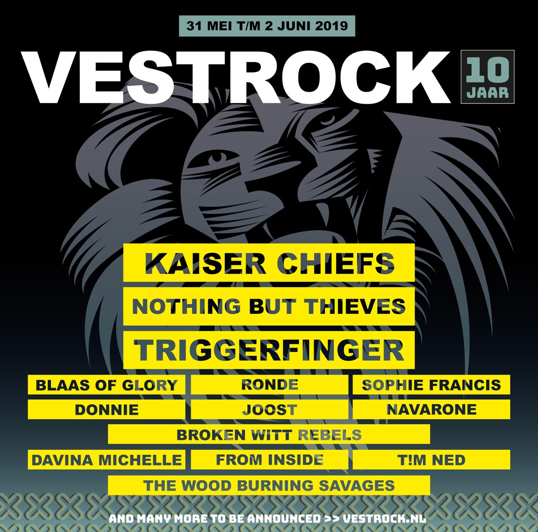 Triggerfinger, Davina Michelle, Navarone en meer nieuwe namen voor Vestrock