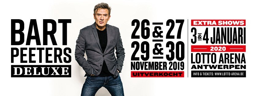 Bart Peeters stelt nieuwe single voor en kondigt 2 extra Deluxe-concerten aan in de Lotto Arena