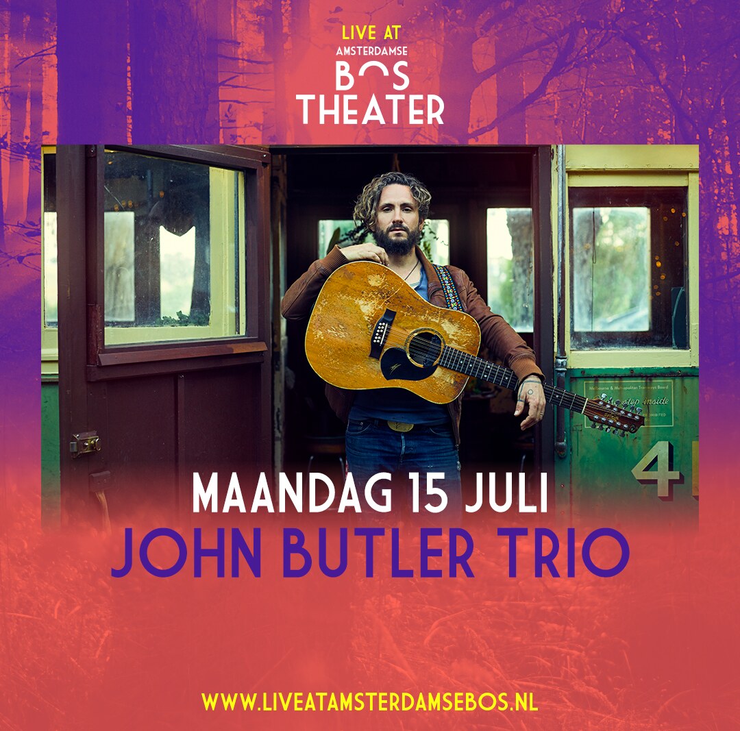John Butler Trio aankomende zomer naar Live At Amsterdamse Bos